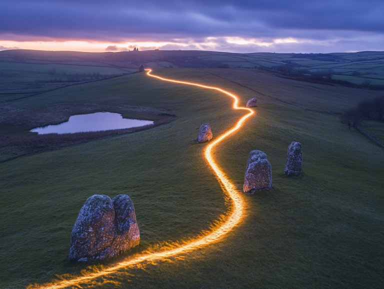 ley lines glowing