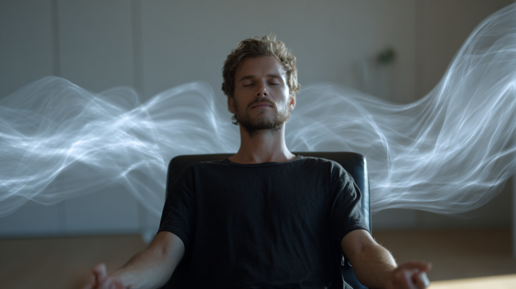 Man meditating